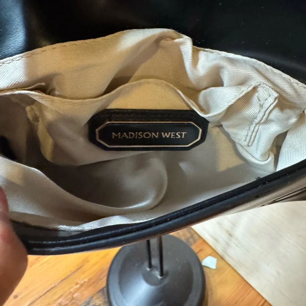 Madison West Black Triangle Shoulder Bag - Picture 6 of 13